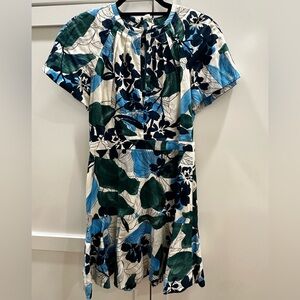 Alexis small Blue and Green Floral mini Dress